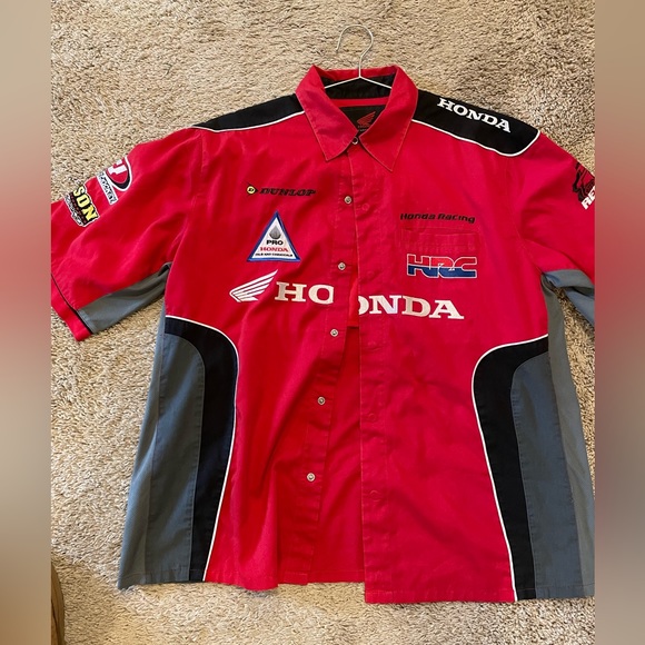 HRC/honda Other - Honda/HRC rare motorcycle pit button down shirt in excellent condition XL